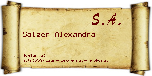 Salzer Alexandra névjegykártya